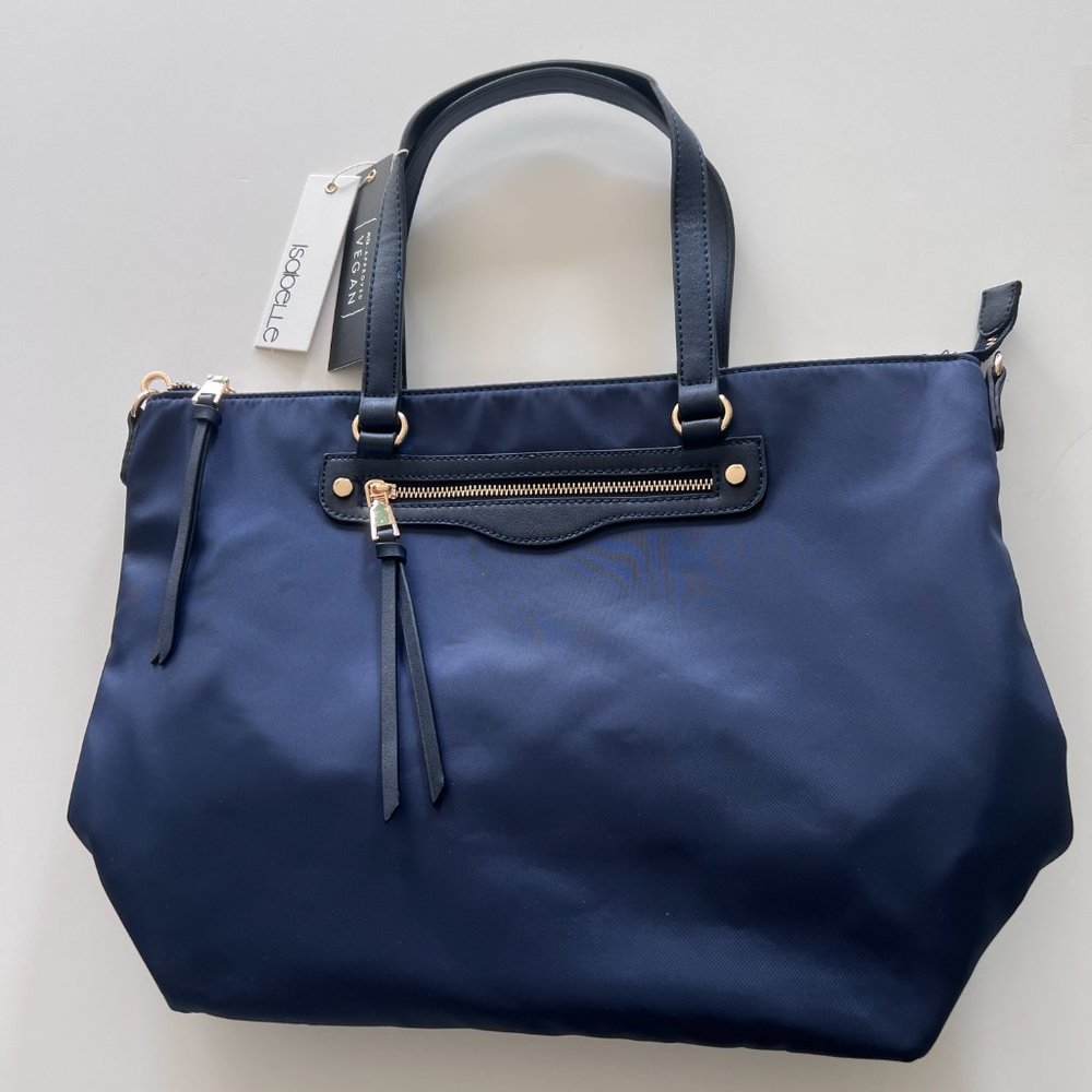 ISABELLE Vegan NylonTote Navy NWT